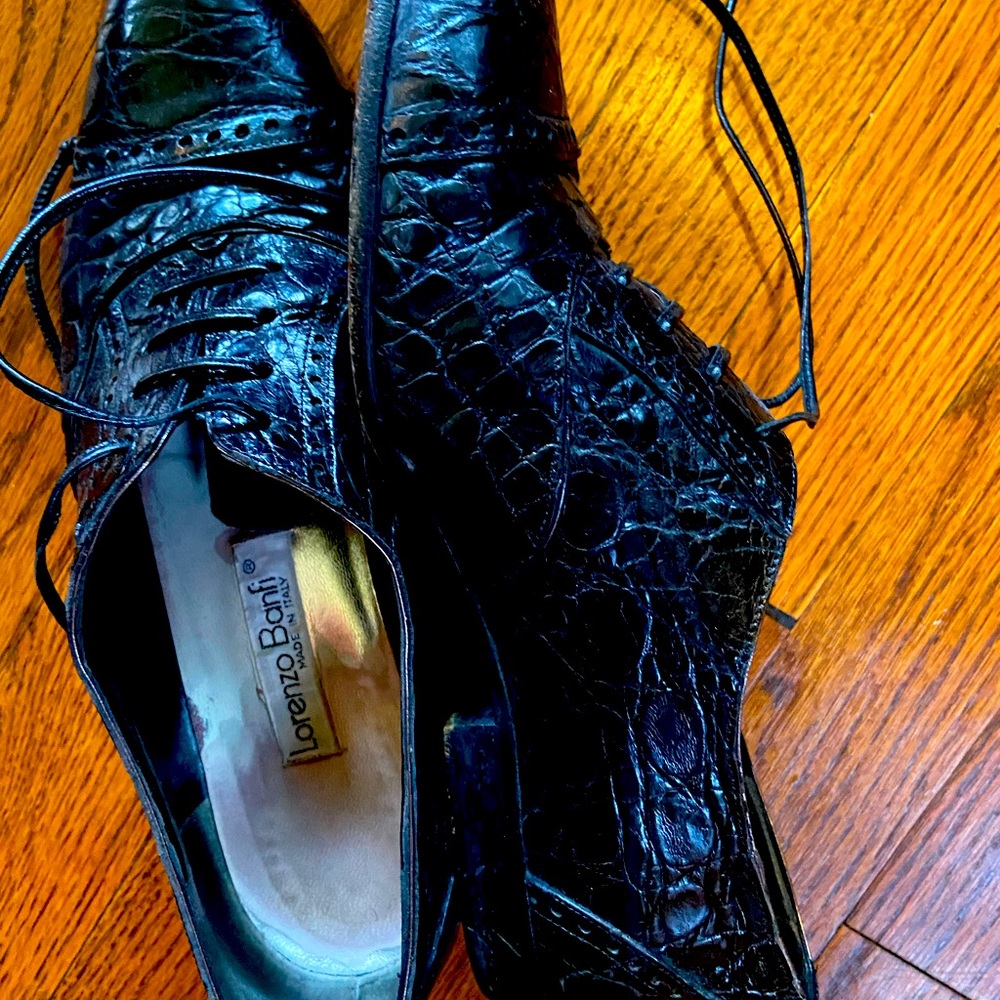 Real crocodile Italian shoes by Lorenzo Banfi